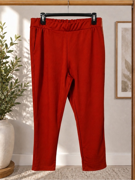 Zara Pants - Zara Brick Red Pull-On Jogger Pants